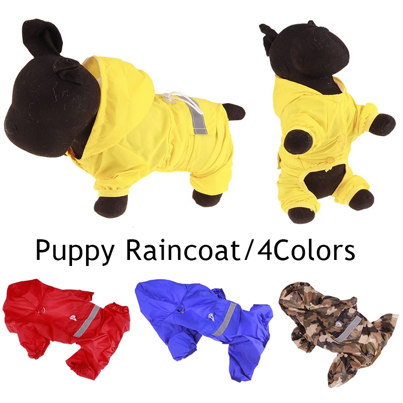 

Dog Raincoat Puppy Rain Coat With Hood Reflective Waterproof Dog Clothes Soft Breathable Pet Cat Small Dog Rainwear Pet Supplies