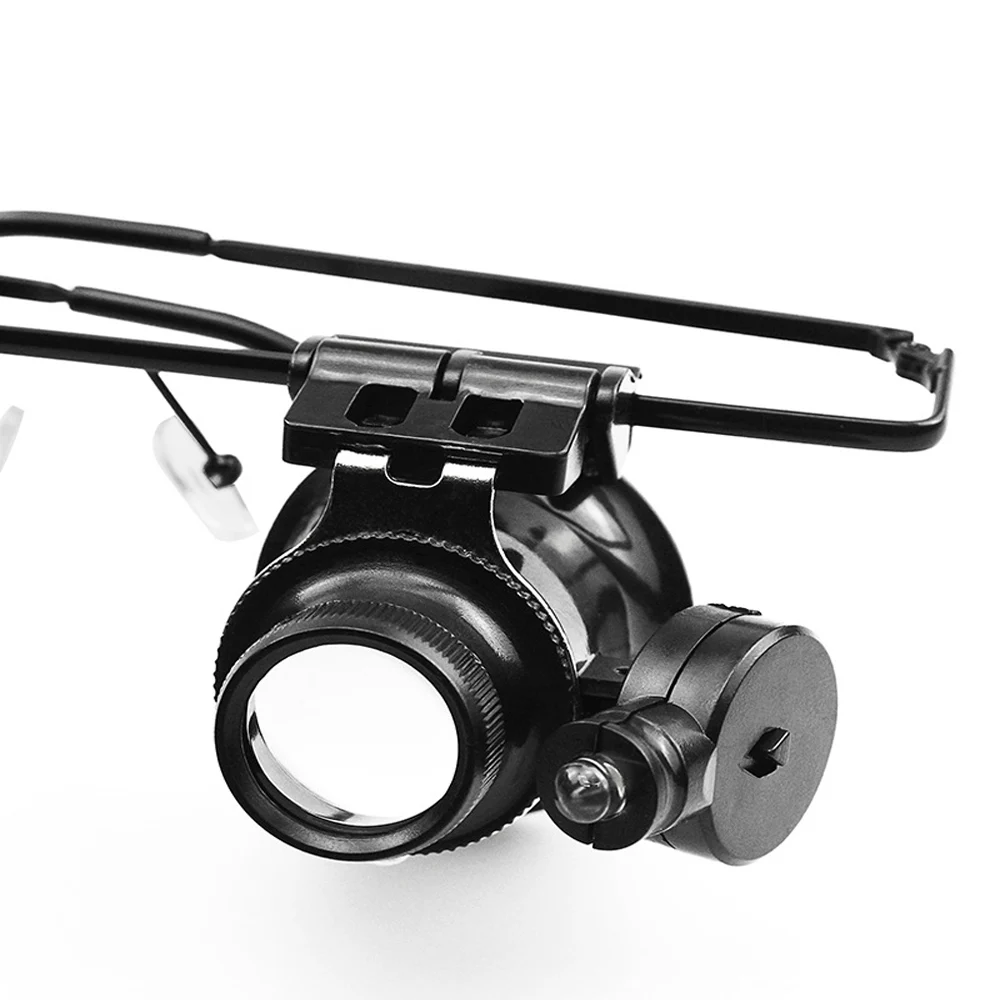 20X Magnifier Double Eye Glasses Type Watch Jewelry Circuit Board Repair Inspect Tool |