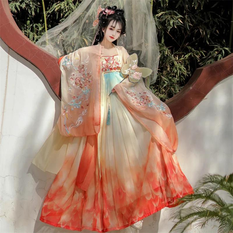 Оригинальное платье Khov Hanfu для женщин новинка 2024 весна-лето рубашка Tang Xianqi с