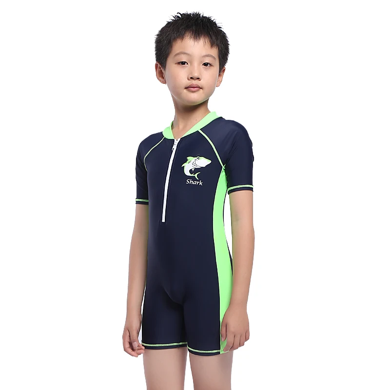 SEOBEAN Детские плавки с короткими рукавами и защитой от солнца для мальчиков