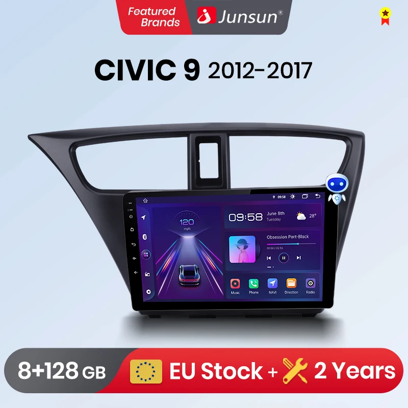 Автомагнитола Junsun V1pro 2 din Android для Honda Civic 9 FK FB 2012 - 2017 |