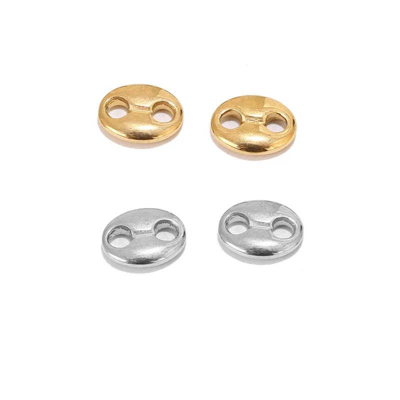 

овальные звенья из нержавеющей стали, 10 шт., гипоаллергенные кофейные зерна, подвески, свободные бусины для изготовления ювелирных изделий ...