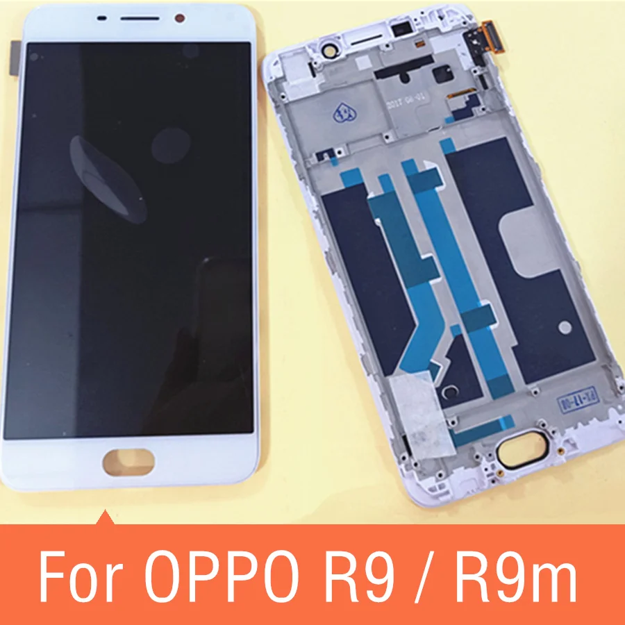 ЖК-дисплей 5,5 дюйма для OPPO R9 R9m R9tm X9009 F1 Plus, ЖК-дисплей + сенсорный экран с рамкой и дигитайзером в сборе, замена