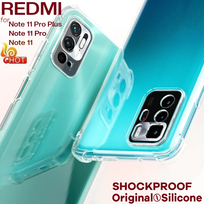 

Luxury Clear Phone Case Cover For Xiaomi Redmi Note 11 Pro Plus 10 9 8 7 9a Poco X3 Pro NFC F3 F2 M3 M4 Shockproof Silicone Case