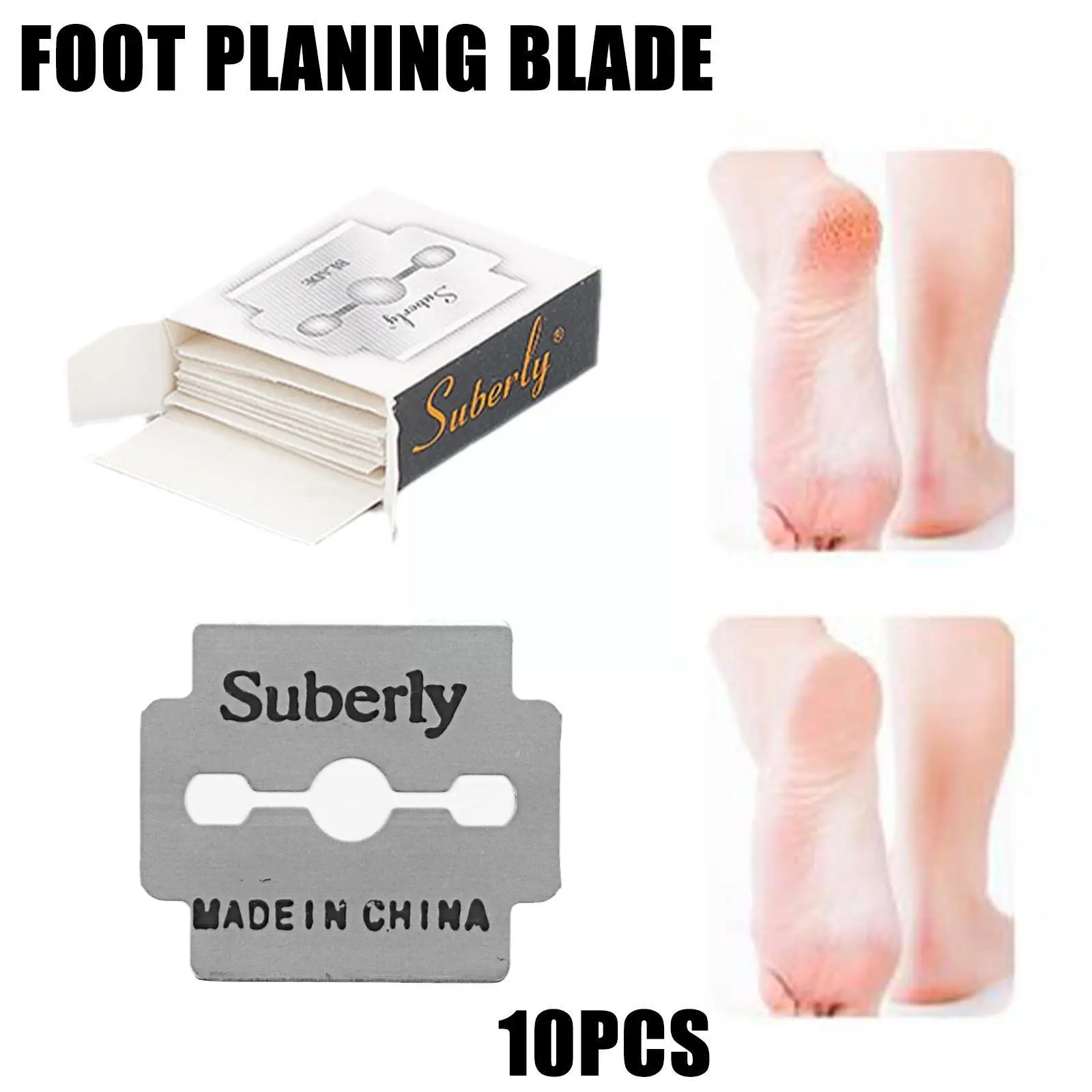 

1 Box/10pcs Foot Planer Special For Pedicure Leather Foot Sharpener For Removing Dead Skin And Calluses Pedicure Blad J0E3