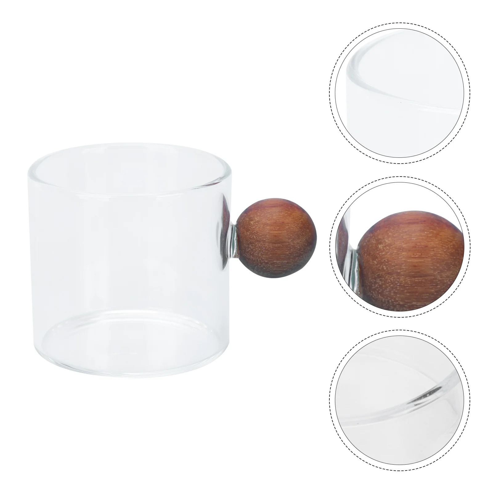 

Whiskey Glasses Coffee Cup Water Beer Mug Container 5.5x5.5cm Multi-functional High Borosilicate Tea Holder Office