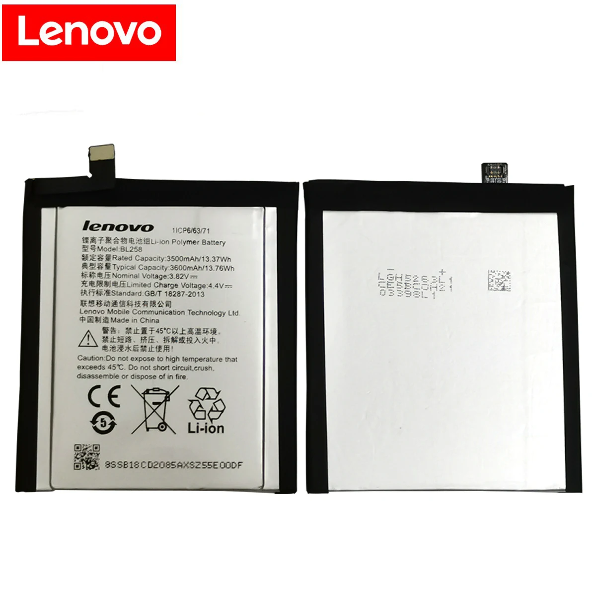 2021 год 100% оригинальный настоящий аккумулятор BL258 3500/3600 мАч для Lenovo Vibe X3 X3c50 X3C70 Lemon