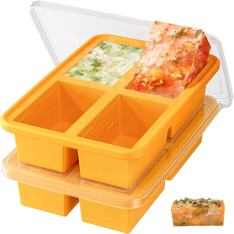 Силиконовые формы для морозильной камеры с сеткой 1/2/3/4 крышками удобный