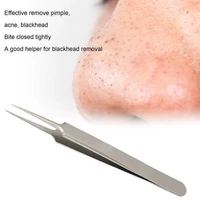 facial massager acne clip extractor blackhead removal stainless steel pointed tip tweezers for beauty salon lifting stick