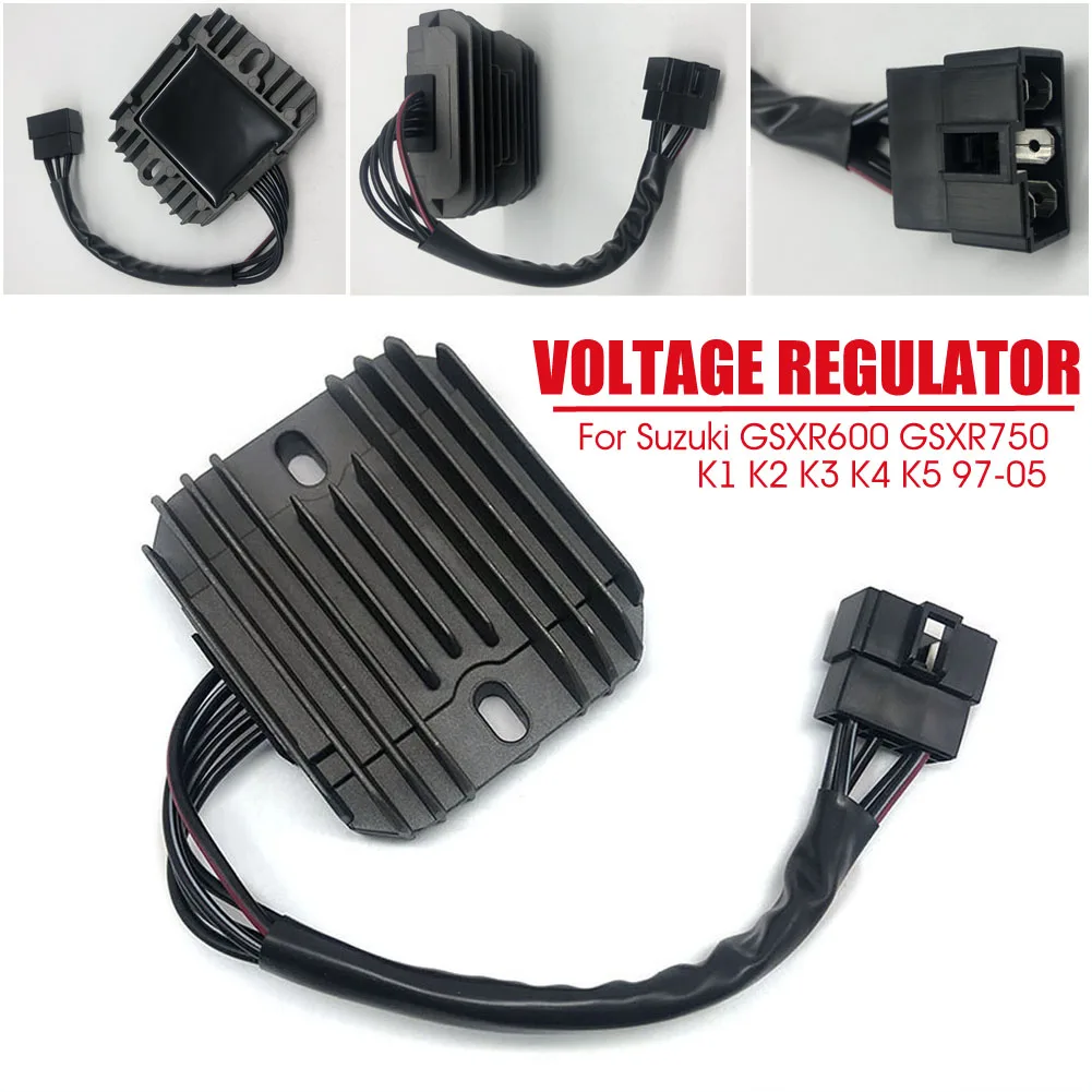 

Motorcycle Voltage Regulator Rectifier Black For Suzuki GSXR600 1997-2005 GSXR750 1996-2005 GSXR1000 2001-2004