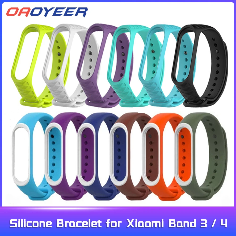 

Strap For Xiaomi Mi Band 4 3 Silicone Wristband Bracelet Replacement For Xiaomi Band 4 MiBand 4 3 Wrist Color TPU Strap