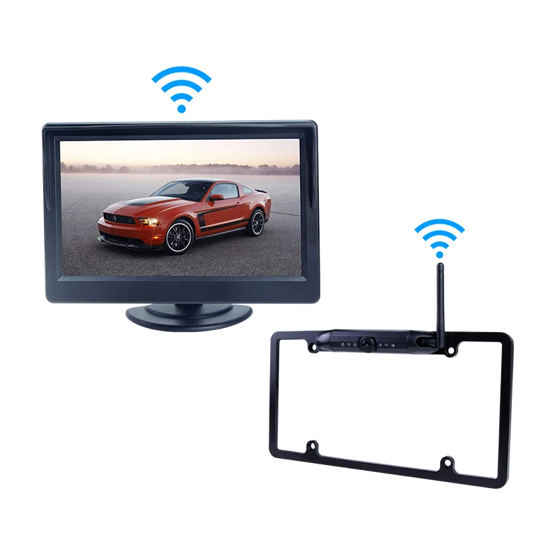 

5 inch Monitor Parking System 2.4G wireless rearview camera wireless backup camera for car