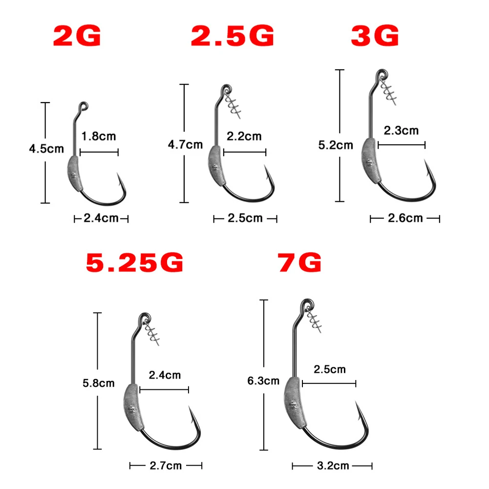

High Quality Fish Hook Fish Hook Lead Counterweight Practical To Use 2g/2.5g/3g/5.25/7g 5 Type Brand New Fish Hook