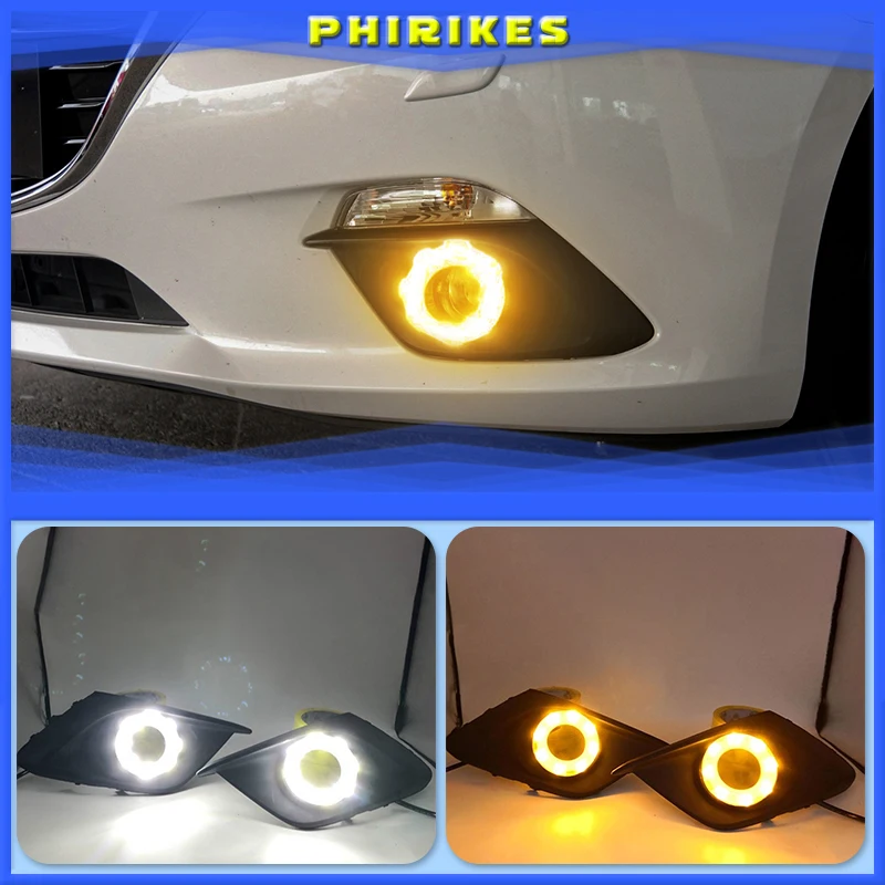 DRL для Mazda 3 Mazda3 Axela 2014 2015 2016 светодиодный ные дневные ходовые огни дневной свет