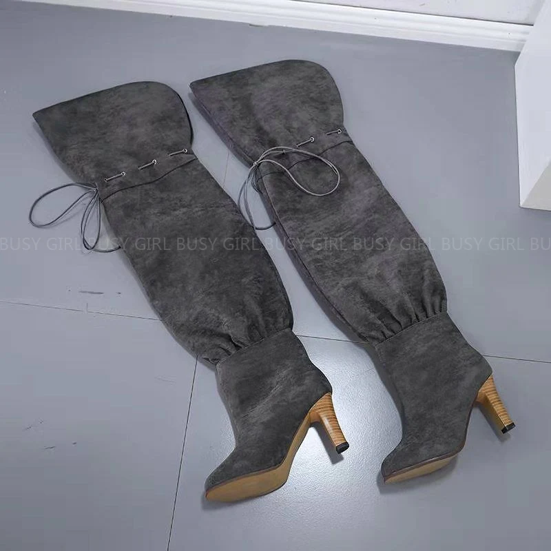 High -heeled over -the -knee boots 2022 autumn and winter new thin boots sexy elasticity