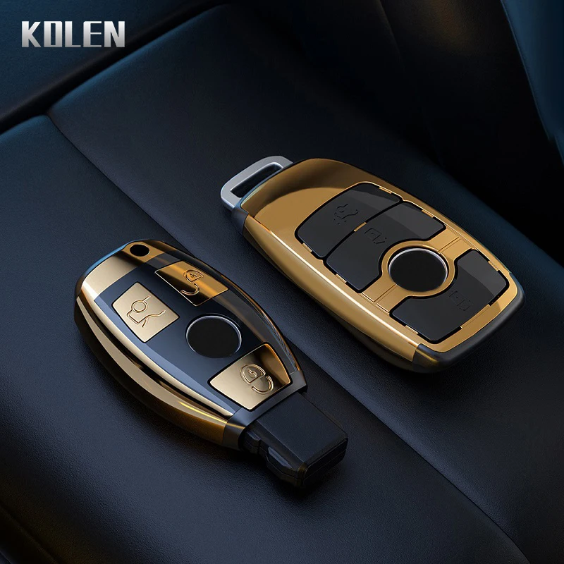 ABS Car Key Case Cover Shell Fob For Mercedes Benz A B C E S Class W204 W205 W212 W213 W176 W177 W222 GLC CLA GLA ML AMG Keyless