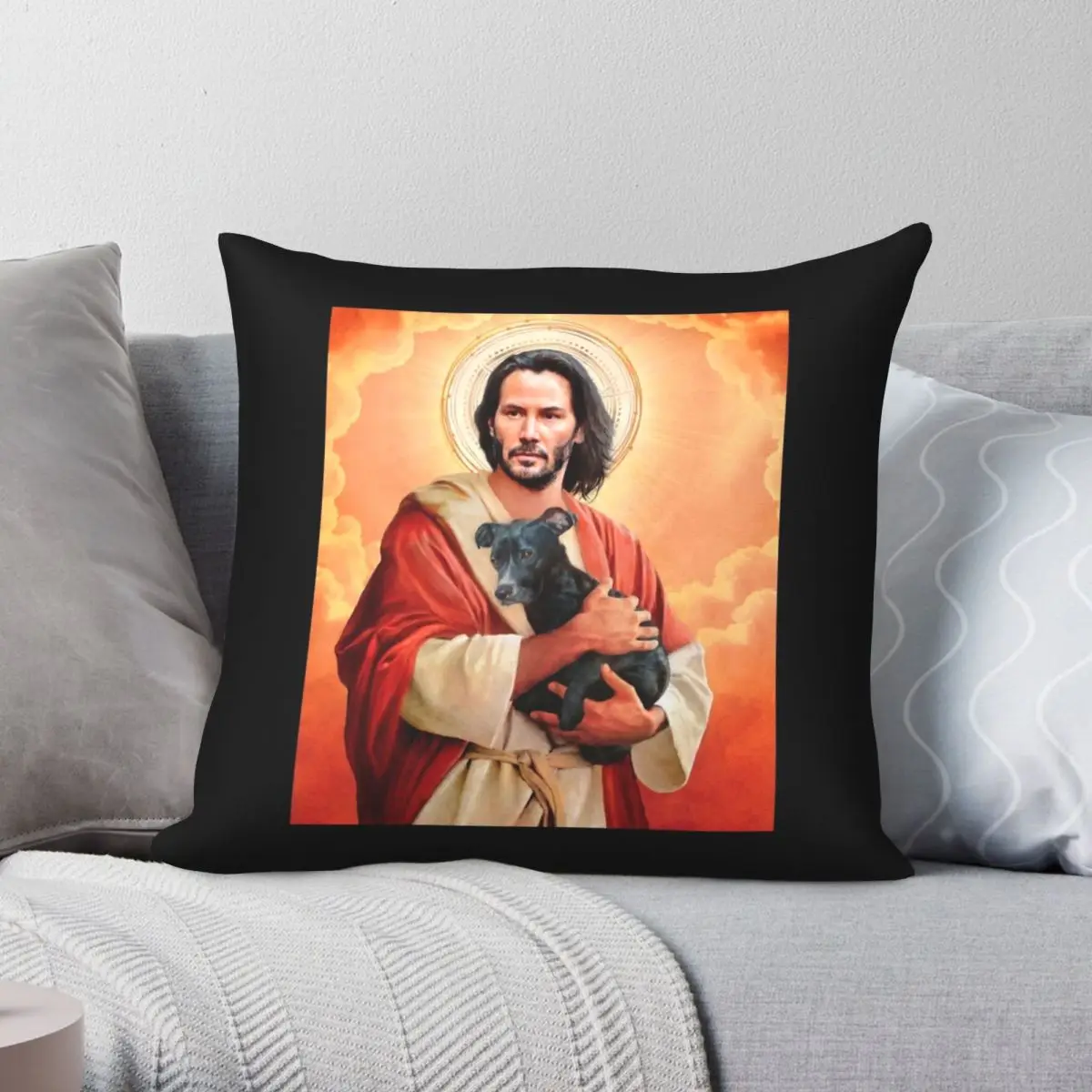 

Saint The Immortal Square Pillowcase Polyester Linen Velvet Pattern Zip Decor Throw Pillow Case Room Cushion Cover 18"