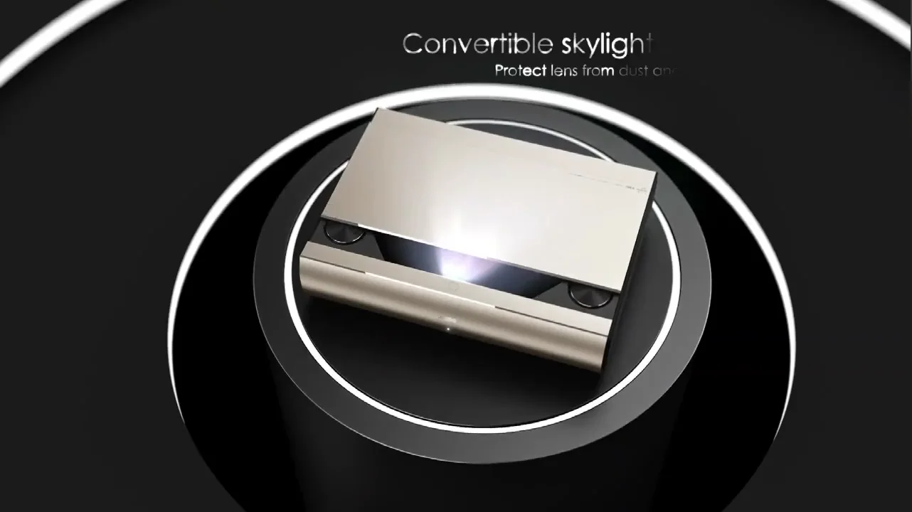 

Factory Manufacture JMGO SA Ultra Short Throw 2200 ANSI Lumens Laser Projector with Wireless Stereo Speaker Smart Home Cinema