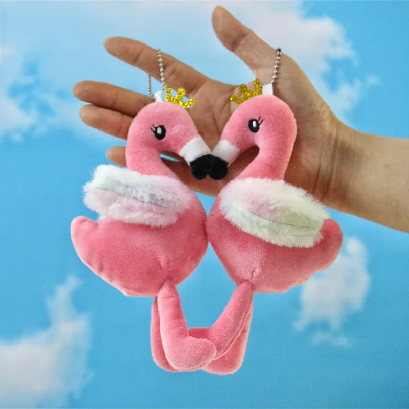 

1PC 15CM Beautiful Flamingo Bird Plush Keychain Stuffed Animal Wildlife Collectible Soft Plush Doll Toy Birthday Gift For Girl