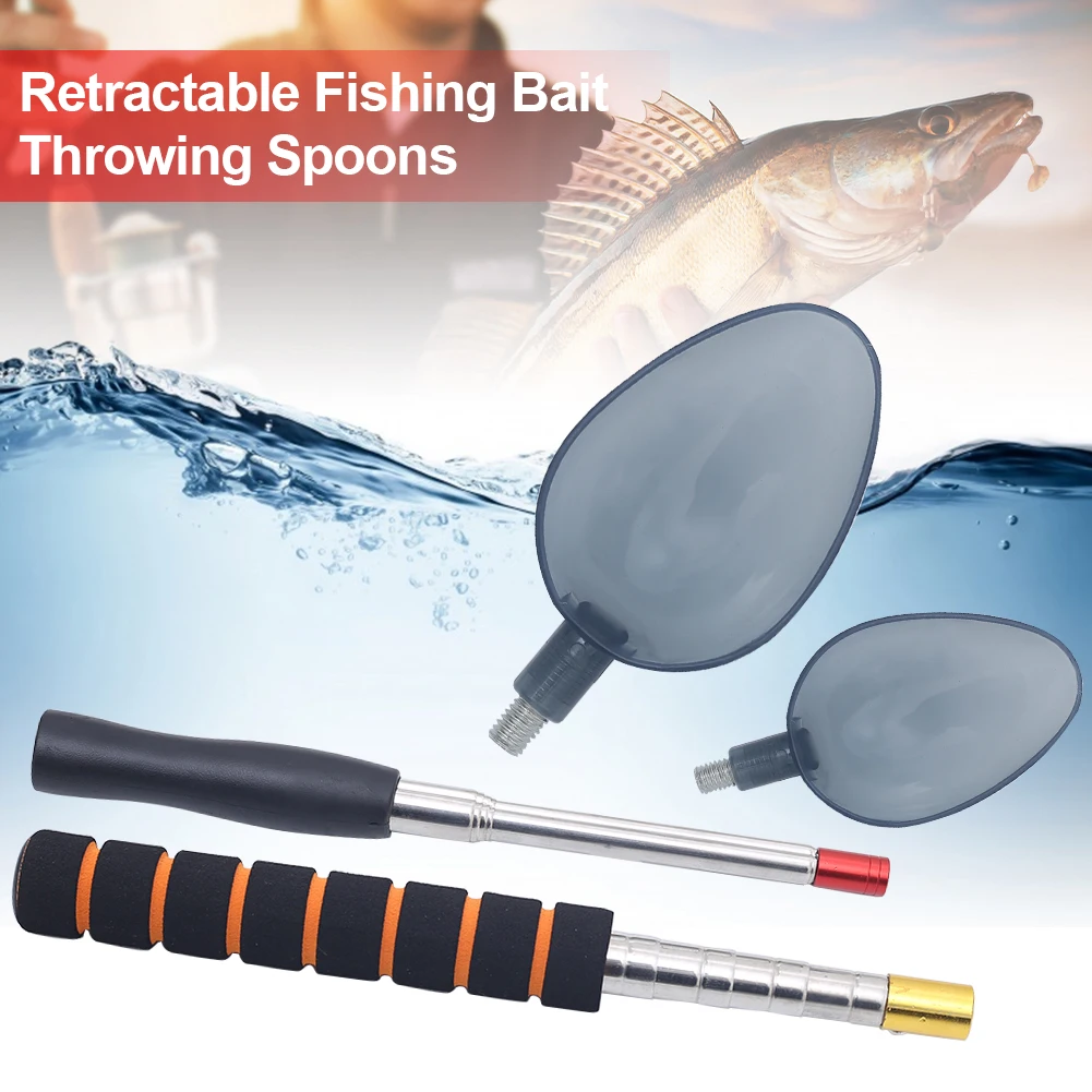 

Fishing Bait Throwing Spoons Nesting Device Retractable Can Head Fish Bait Casting Scoop Long Throw Fixed Point Fishing Gear