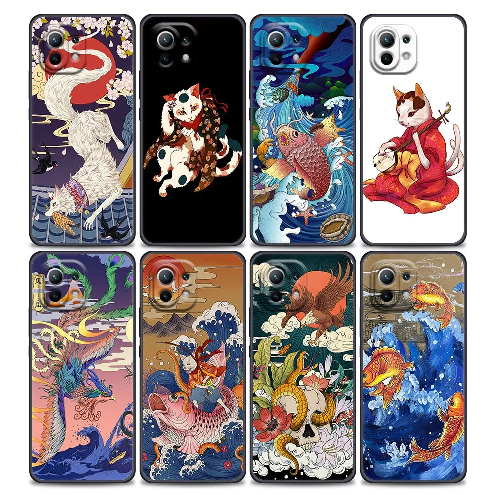 

Phone Case for Xiaomi Mi 11 Lite 5G NE 11i 11X 11T 12 Pro Poco F1 F3 X3 GT X4 NFC Pro Cases Cover Myth Legend Art Cat Fox Fishs