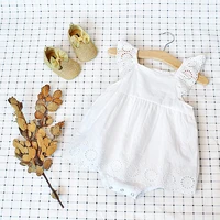 summer with baby girl baby rompers one hundred cotton clothing embroidery lace triangle ha ha skirt 2022 romper