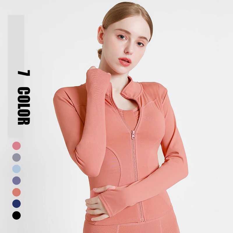 

Fitness Long Sleeve Yoga Shirt Women Zip Fitness Yoga Shirt Winter Warm Gym Top Activewear Running Coats Yoga Shirt Woman