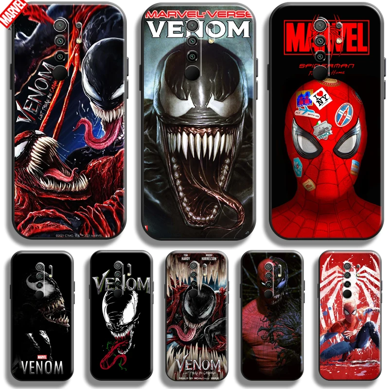 Marvel Spiderman Venom For Xiaomi Redmi 9 Phone Case For Redmi 9 Soft Carcasa Black Coque Liquid Silicon Silicone Cover