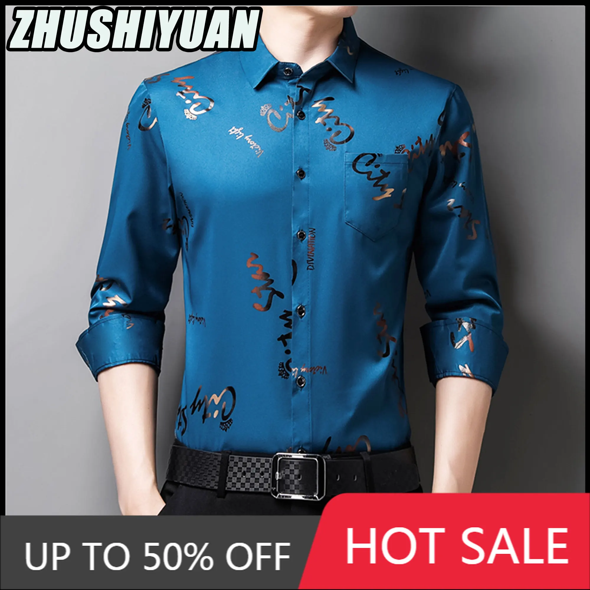 

Luxury Shirts for Men Long Sleeve Slim Fit Plaid Streetwear 2023 Versatile Blouses Smooth Business Tops Clothes Camisa Masculina