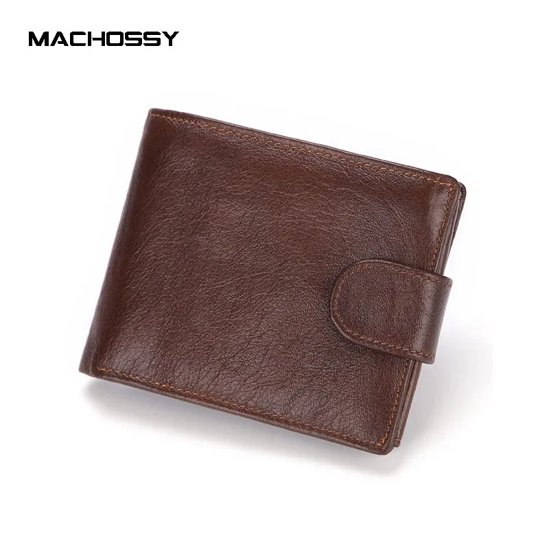 

Brand Men Wallets Genuine Leather Short Coin Purse Fashion Hasp Wallet For Male Portomonee with Card Holder Photo Holder