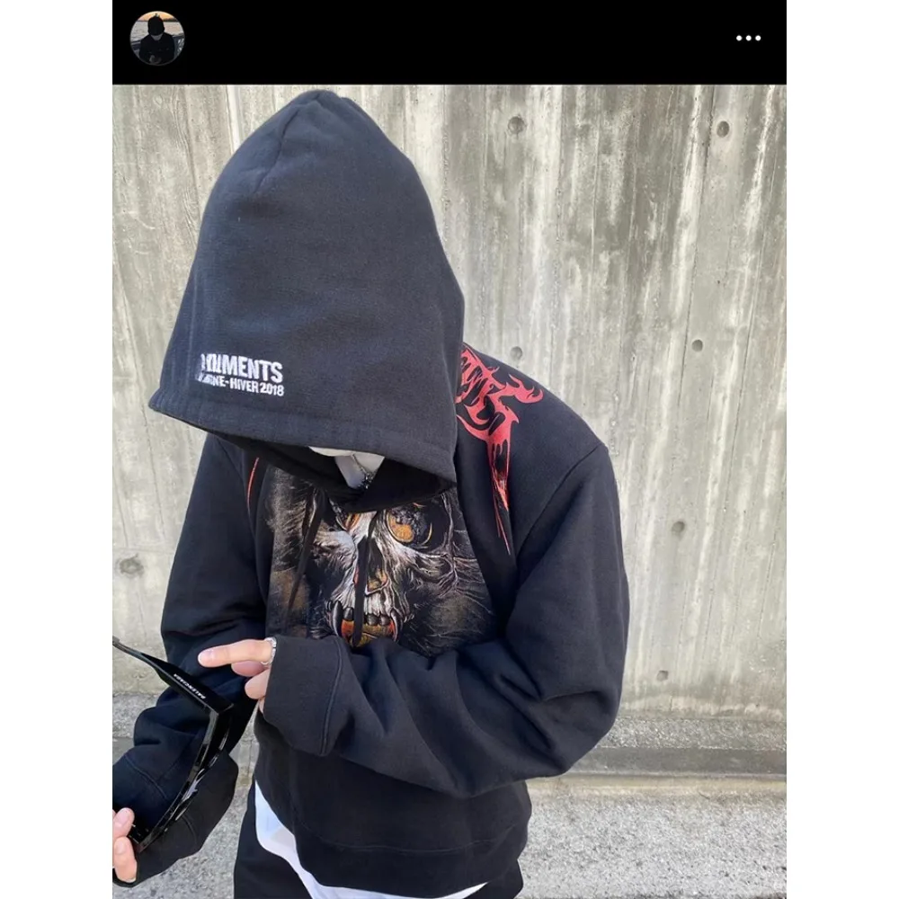 NIGO мужской свитер с подплечниками и призрачным лицом толстовка капюшоном