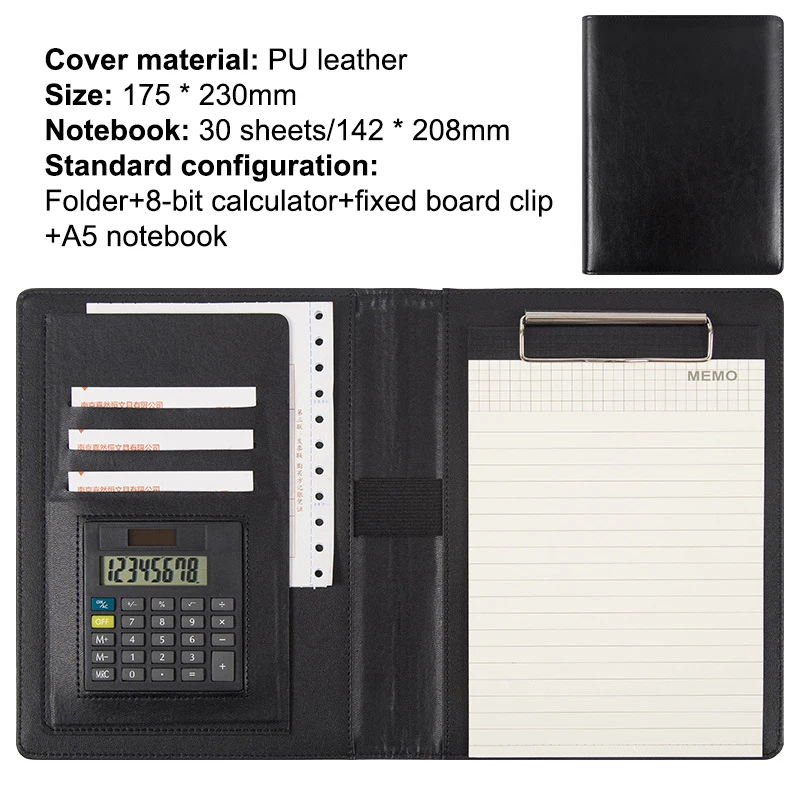 Многофункциональный портфель KOQZM из полиуретана A4/A5 черный/синий/коричневый портфель а4