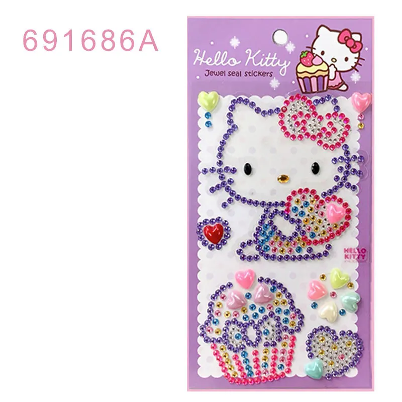 Кошка Hellokitty Наклейка мультфильм трехмерные с дрелью наклейка украшение блокнот