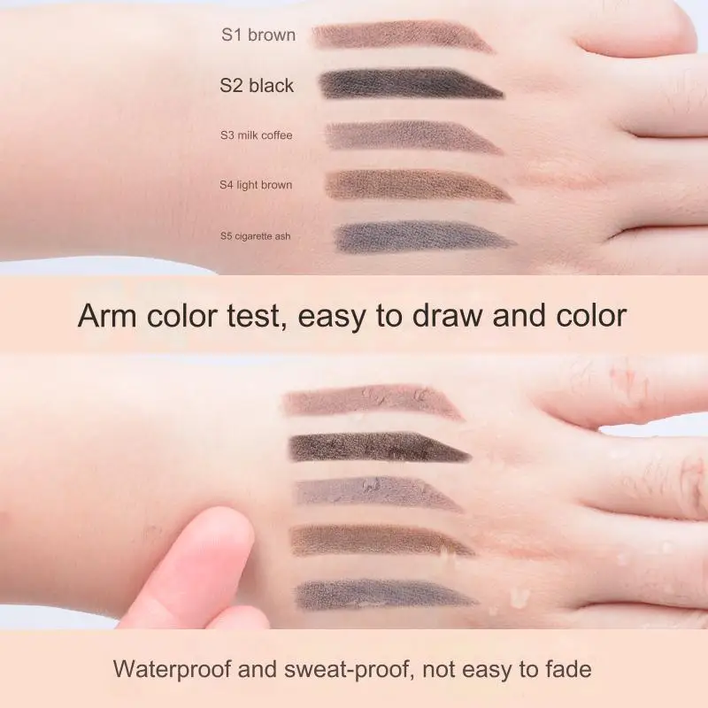 1 шт. косметика для бровей водостойкая долговечная легко носить пигмент черный