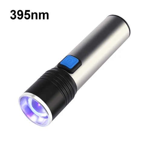 Портативный ультрафиолетовый фонарик Uv Led 365 нм  черный