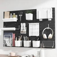 hole board wall shelf hooks self adhesive storage rack desk organizer room organization various home storage accessories