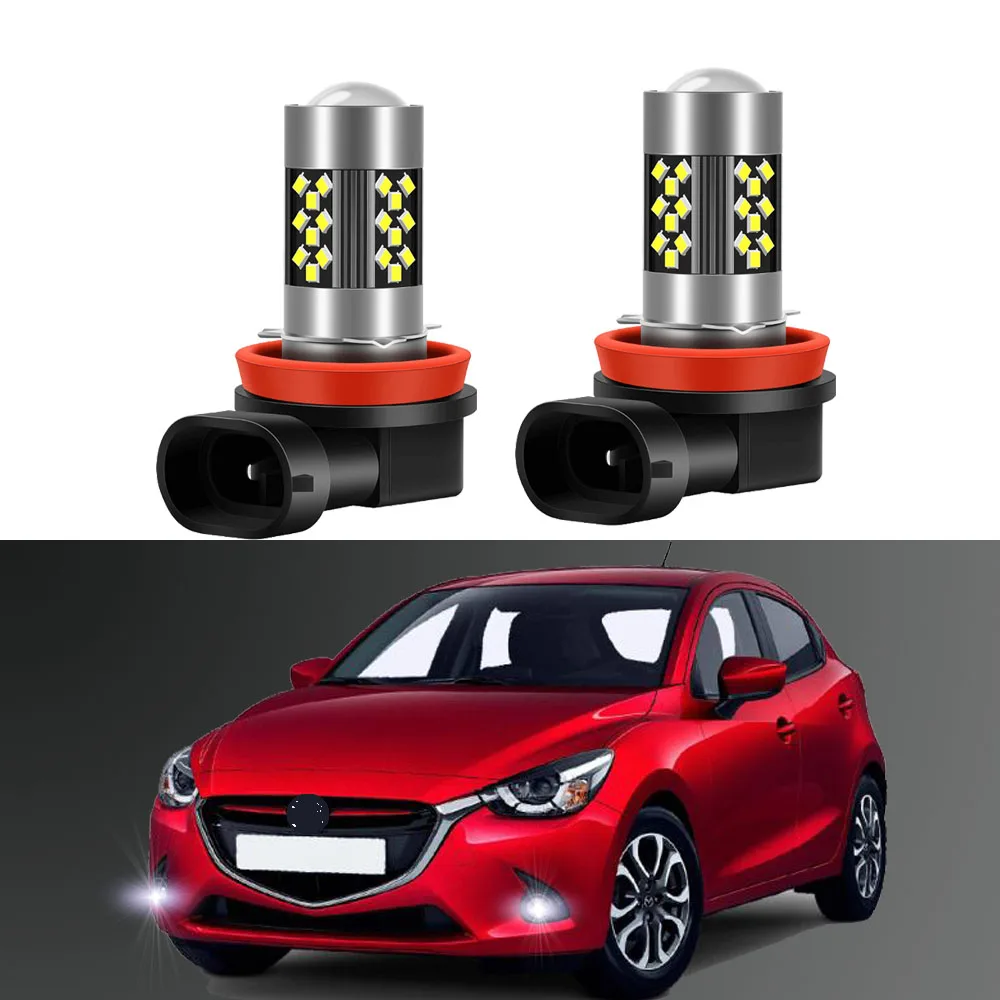 

2Pcs LED Fog Lamp Bulbs For Mazda 2 2014 2015 2016 2017 Front Fog Light Bulb