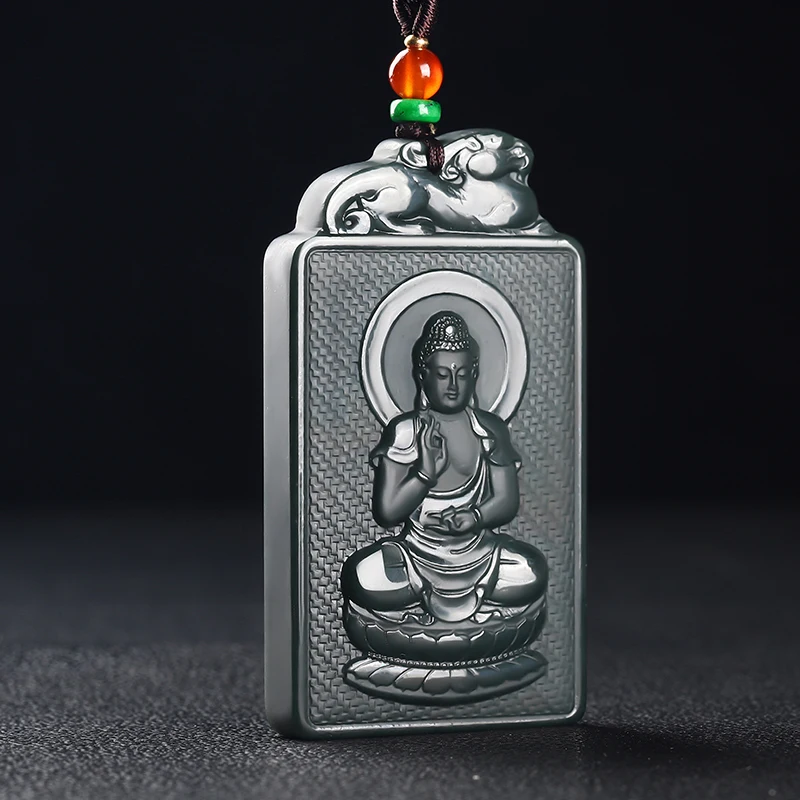 Natural Nefrite New Dog (Amitabh) Знак зодиака Patron God Полный набор изображений с подвесками для