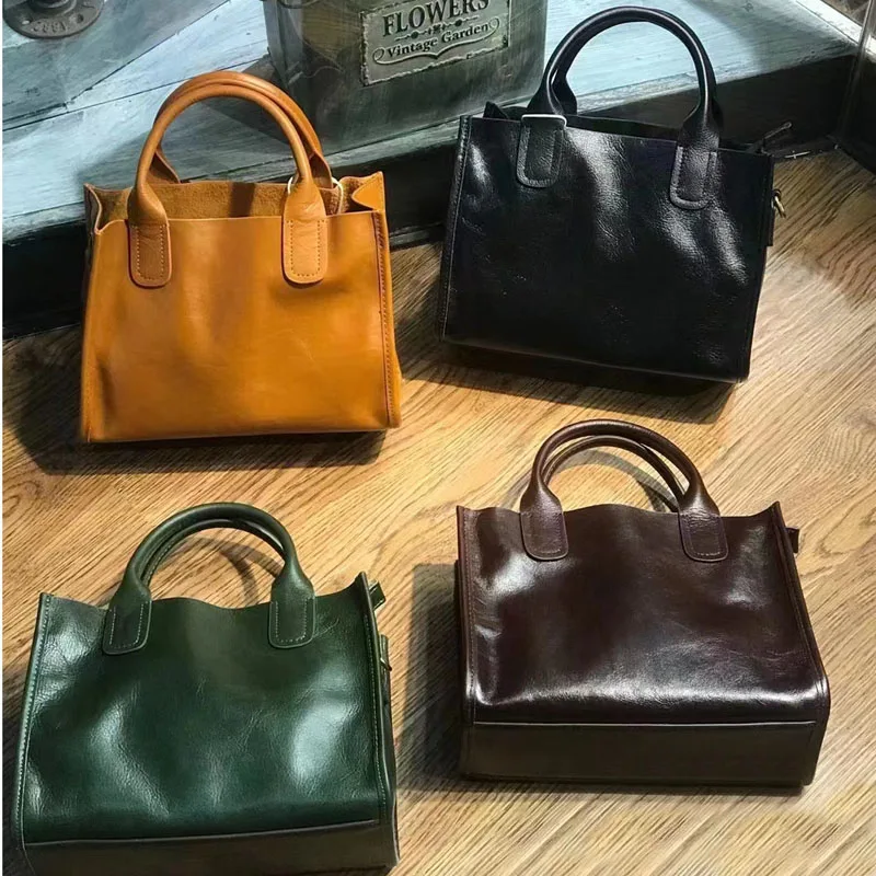 Women Braid Handle Handbag 2021 New Vintage Designer Real Leather Lock Crossbody Messenger Bag Ladies High Quality Shoulder Bags