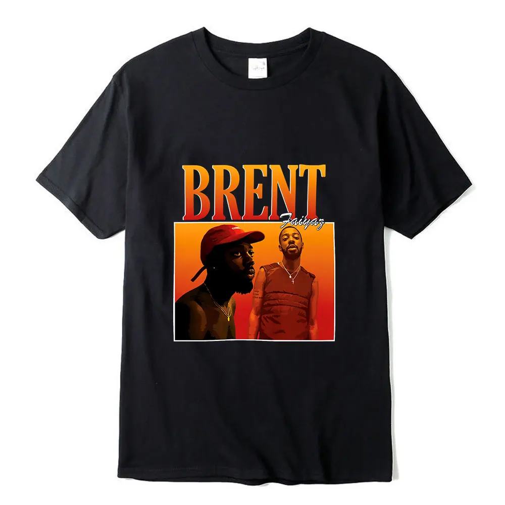 

Brent Faiyaz New Product Harajuku Personality Print Summer Short-sleeved Quality Cotton Loose Casual Unisex T-shirt Oversized