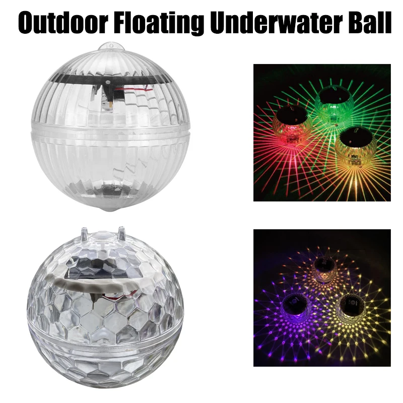 

10/11cm Outdoor Floating Underwater Ball Lamp Solar Powered Color Changing Swimming Pool Party Night Light For Yard Garden Lamp