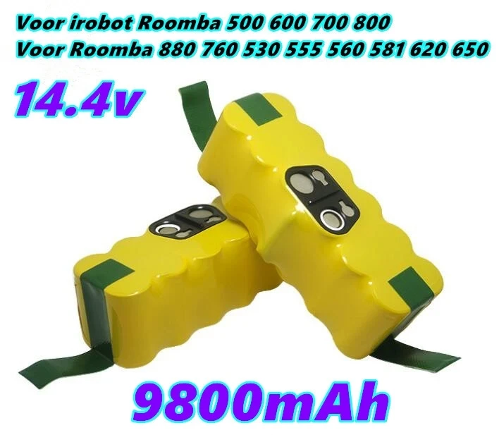 

New 14.4V 9800mAh Replacement NI-Mh Battery for iRobot Roomba 500 600 700 800 Series for roomba 880 760 530 555 560 581 620 650