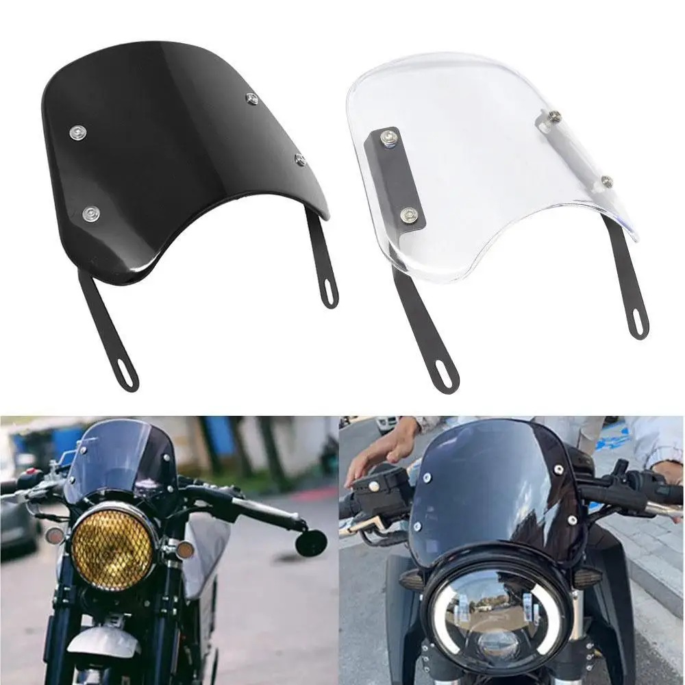 

1PCS Motorcycle Windshield Retro Wind Deflector Windscreen Universal Modified Parts CG125 Protective Plate Cover