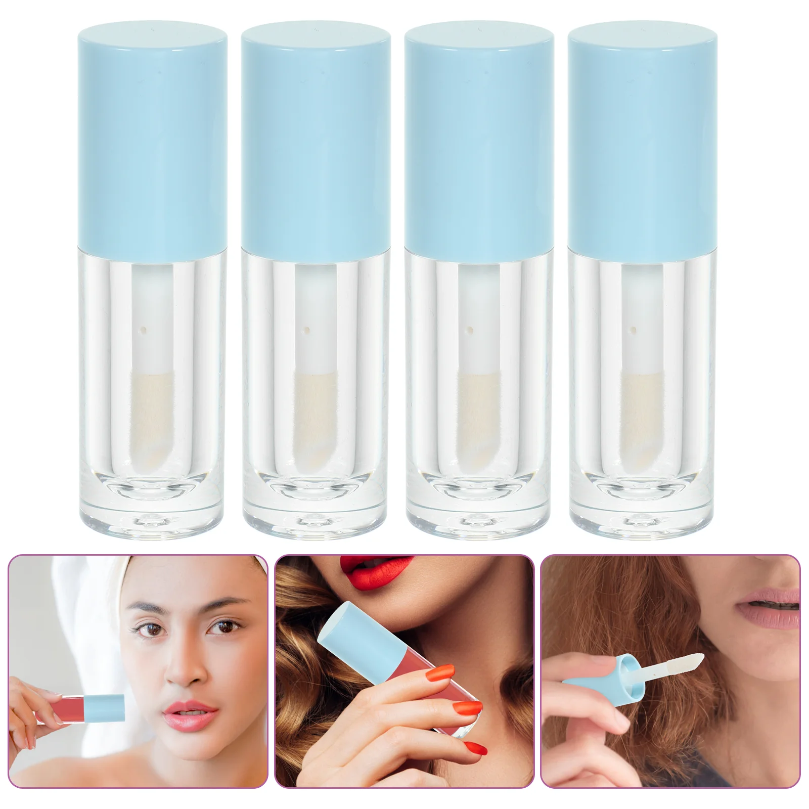 

14 Pcs Lip Gloss Wand Balm Tube Containers Filling Refillable Tubes Empty Abs