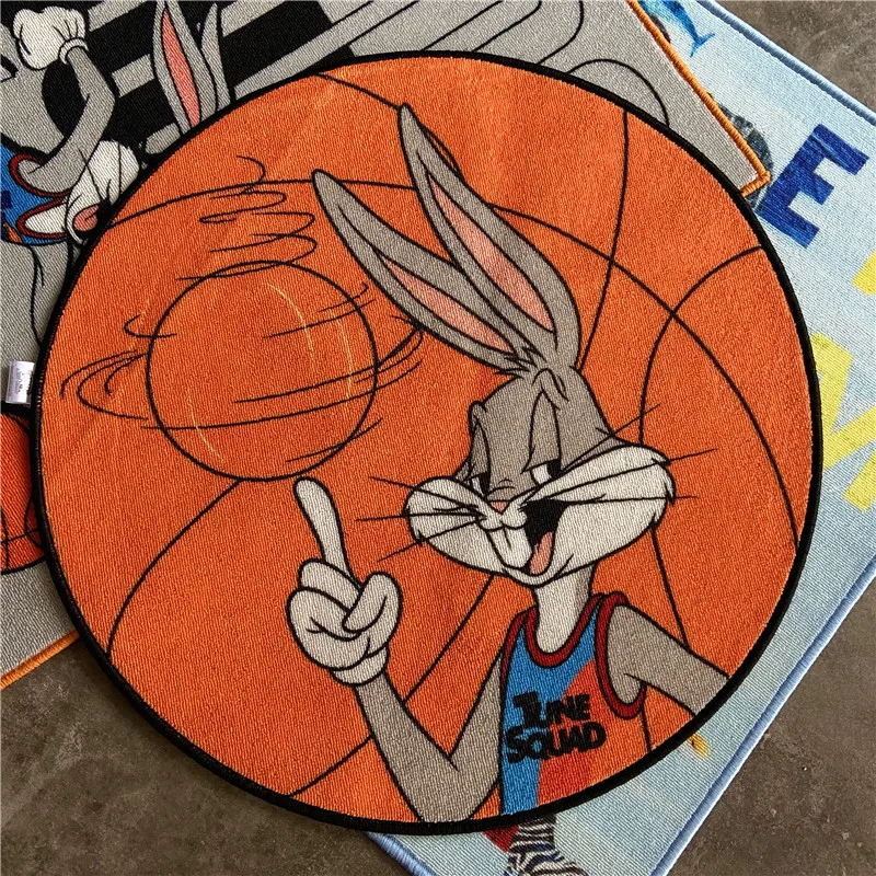 

Круглый впитывающий дверной коврик для туалета с милым рисунком кролика, нескользящий ковер для кухни, душа, прихожей, домашнего декора