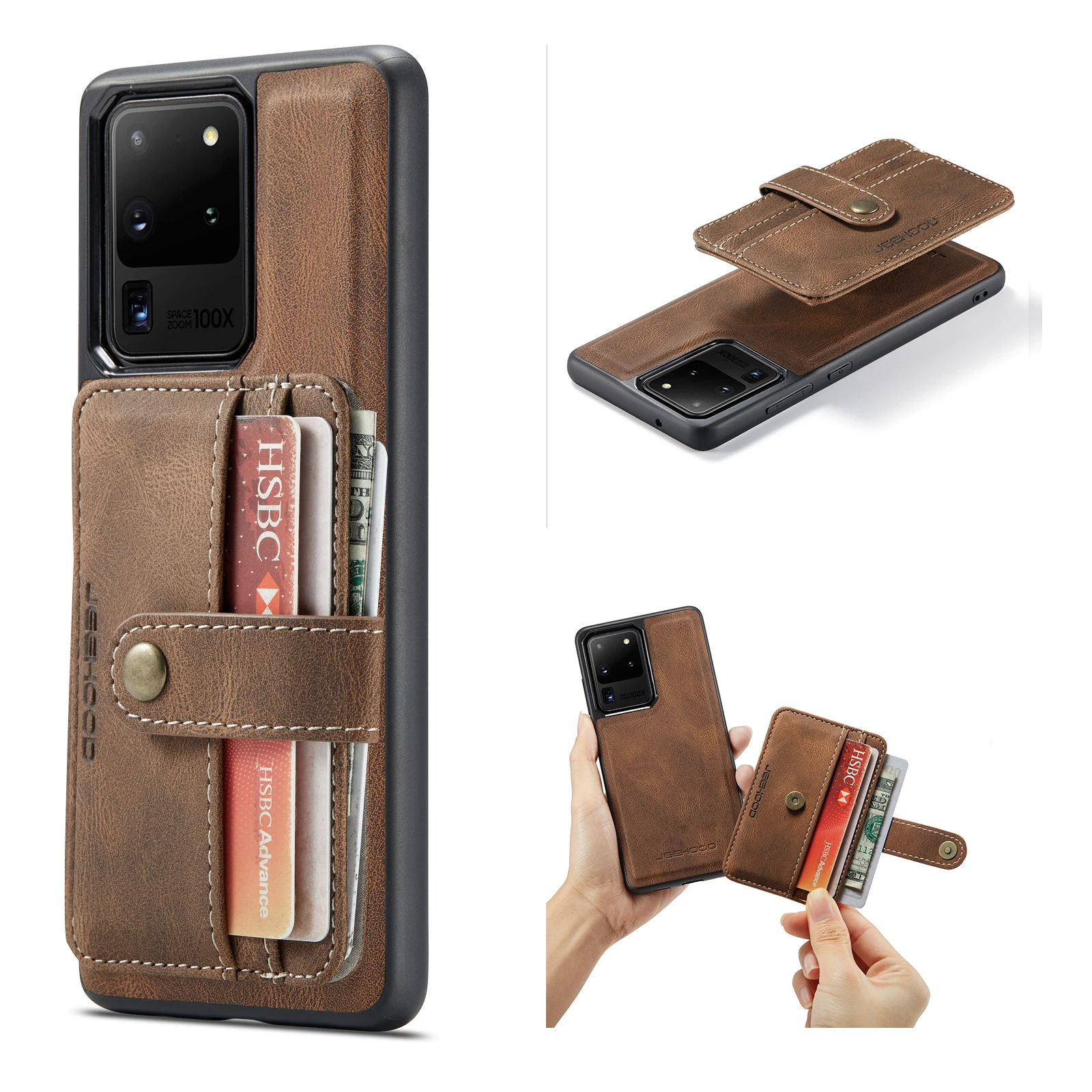 

Retro Flip Leather Phone Case For Samsung Galaxy S22 Ultra S21 FE S20 Plus S10 S9 S8 Note 20 10 A52S A72 Wallet Card Cover Coque