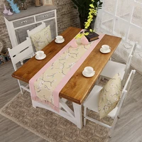 japanese pastoral table runner cotton and linen coffee table pad tea flag table cloth home fabric rectangular tassel table cloth