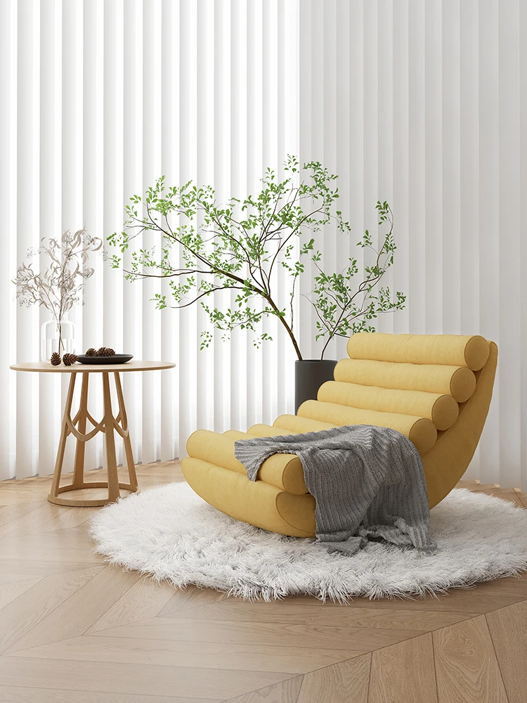 

Nordic Cream Style Tatami Bedroom Living Room Lazy Sofa Balcony Leisure Single Lying Chair