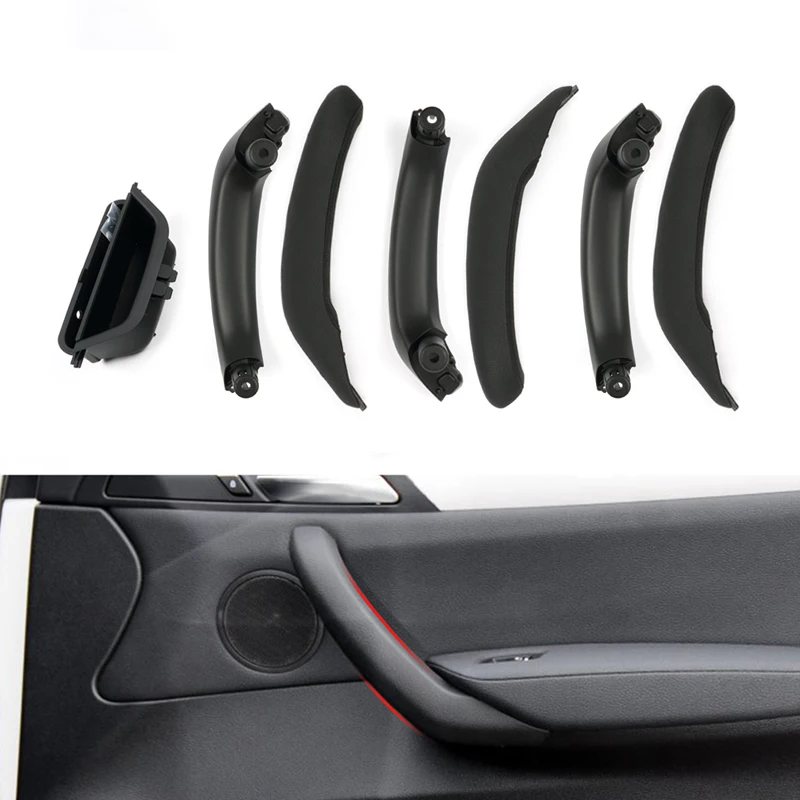 Car Interior Door Handle Inner Driver Seat Side Panel Handle Pull ABS Trim Cover For BMW X3 X4 F25 F26 2010-2017 Car Acessories