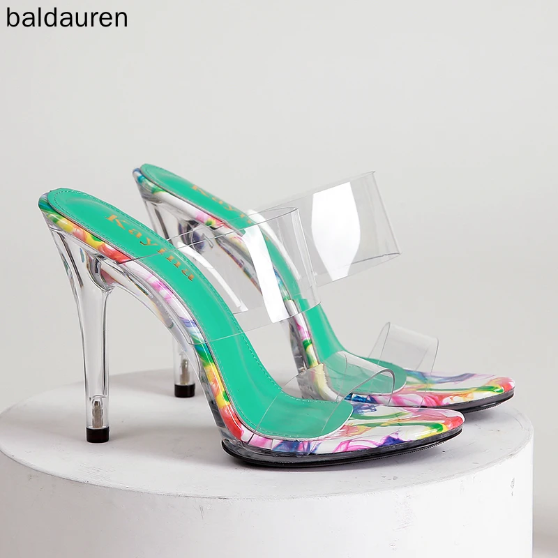 

Baldauren Women Sandals High Heels Summer New Fashion Crystal Slippers With Bottom Platform High Heels Flip Sandals
